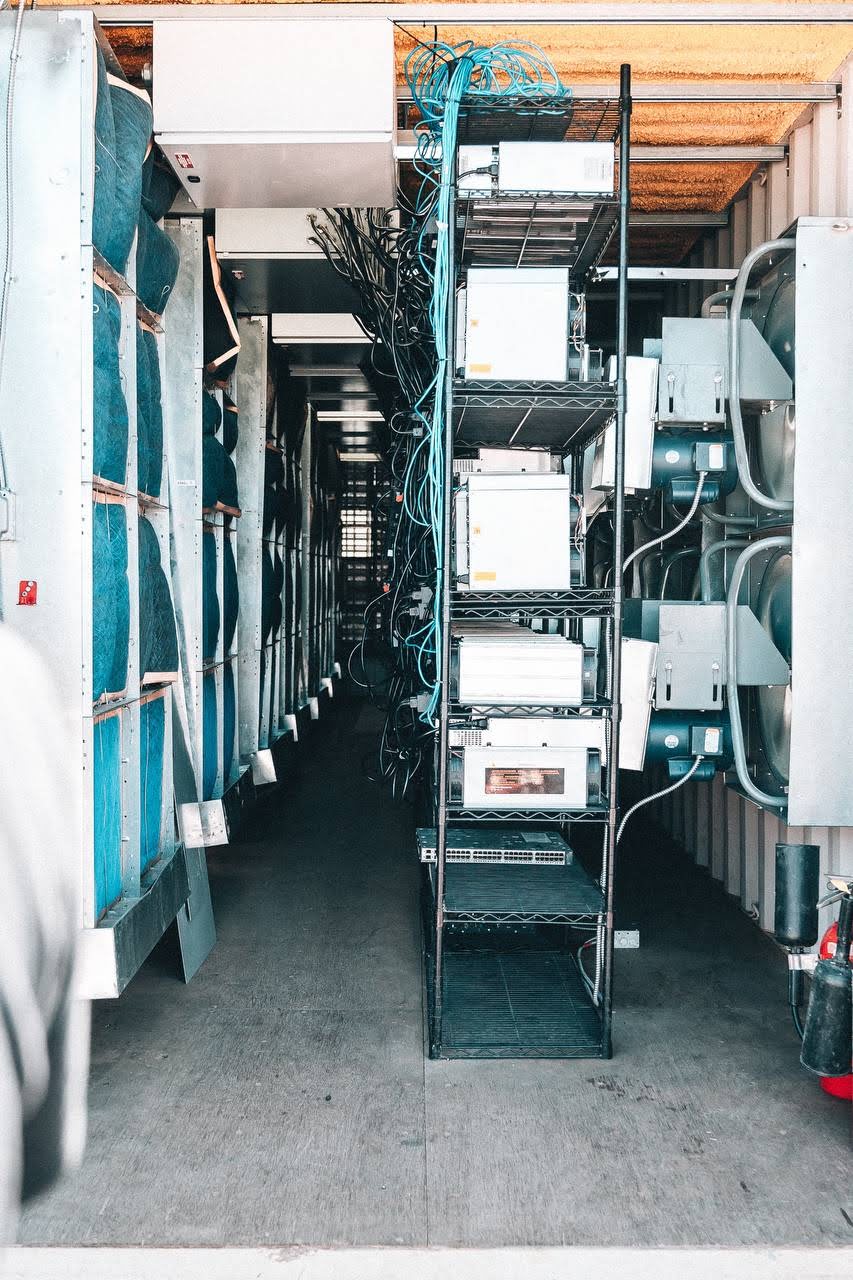 In November 2021 one container with 300 mining machines