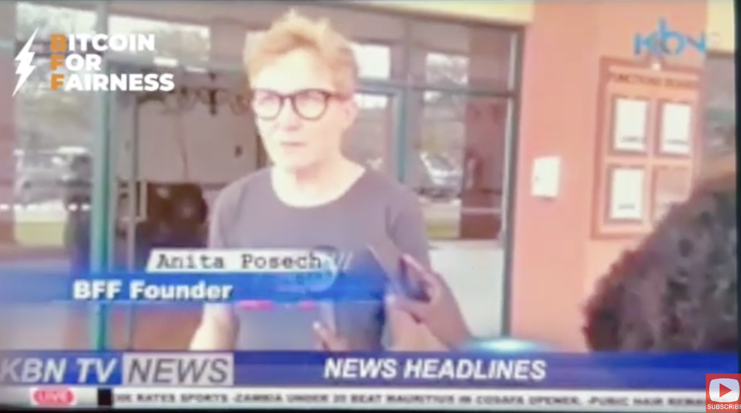 Anita about Bitcoin mining on KBN TV in Zambia