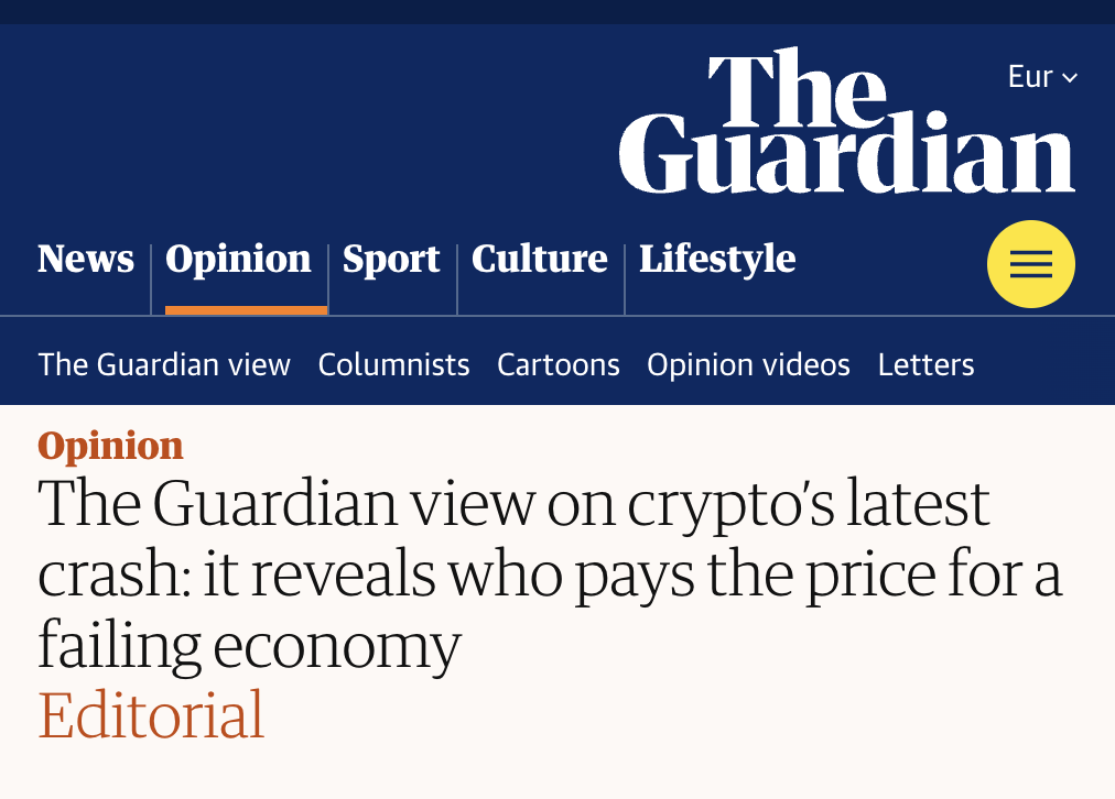 Bitcoin Is Not Crypto - A Response to The Guardian
