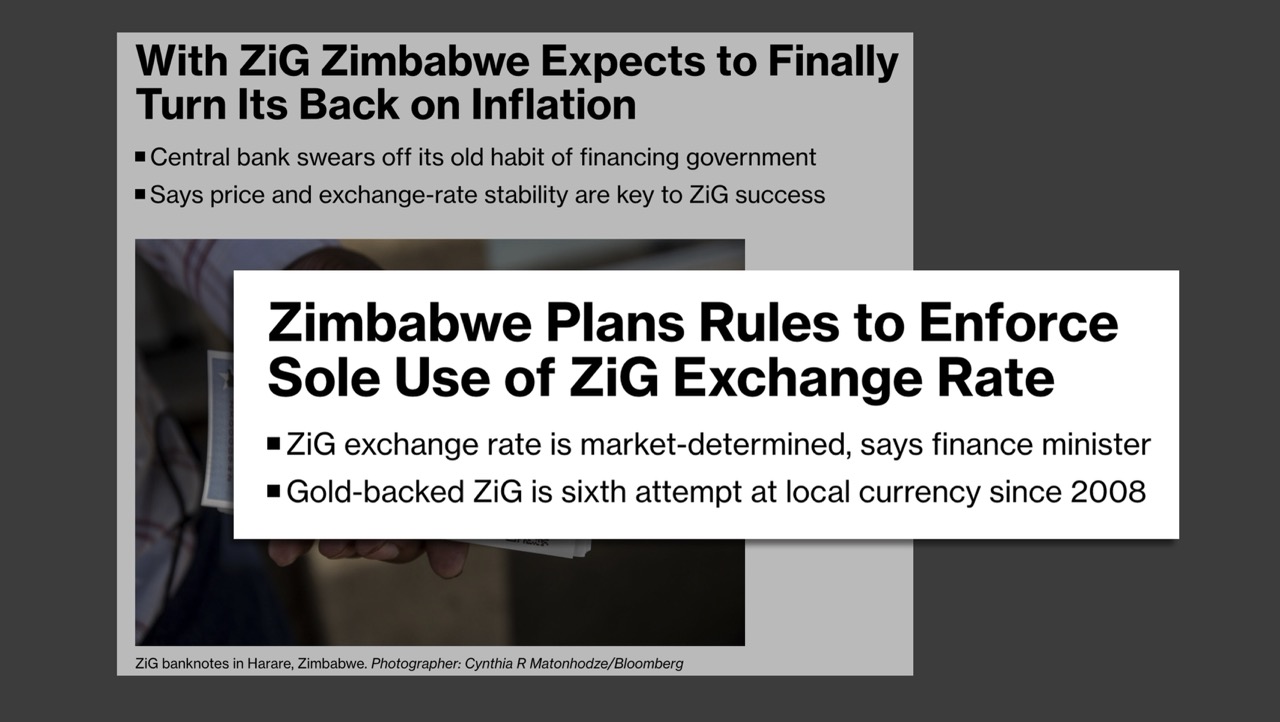 Enforcing ZiG payments in Zimbabwe