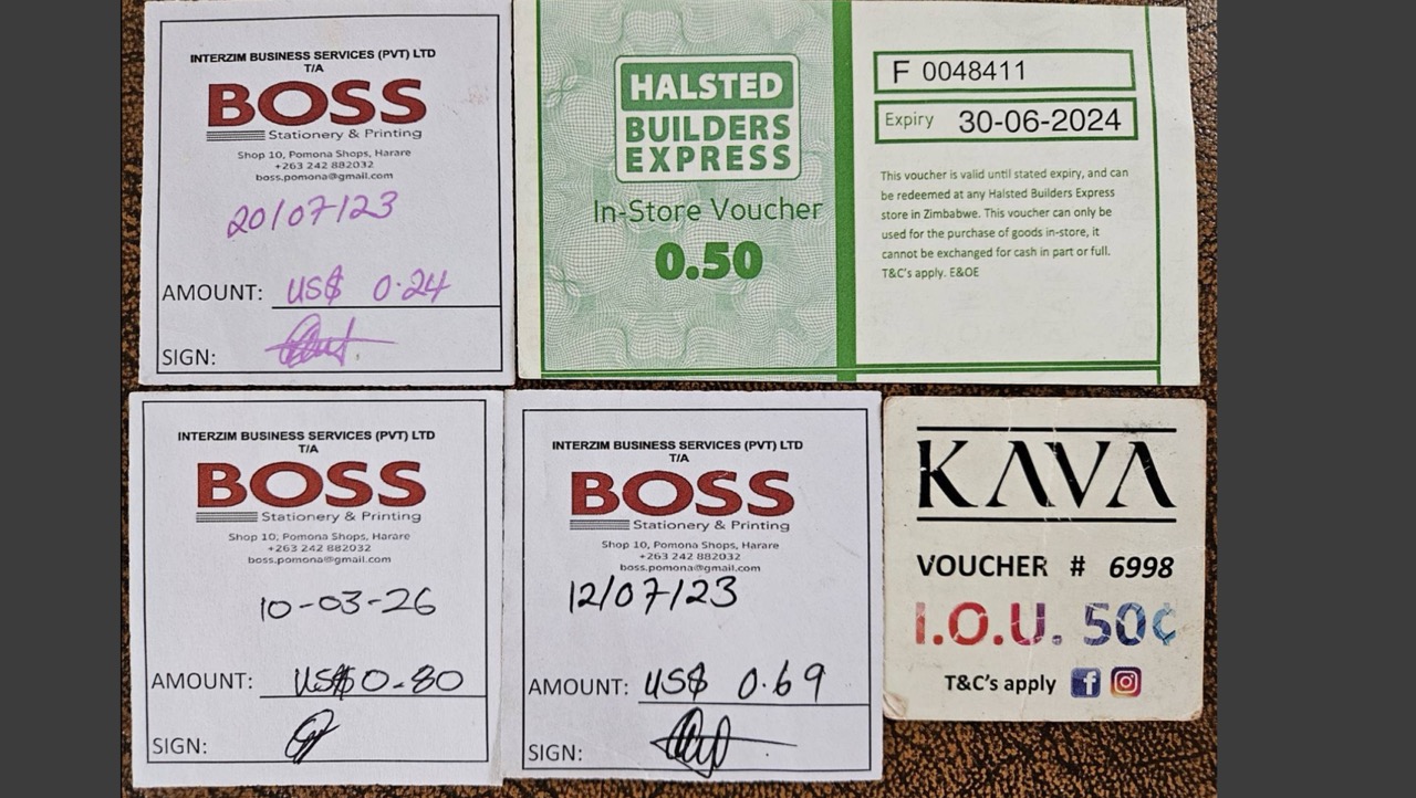 Store vouchers issued as change in Zimbabwe